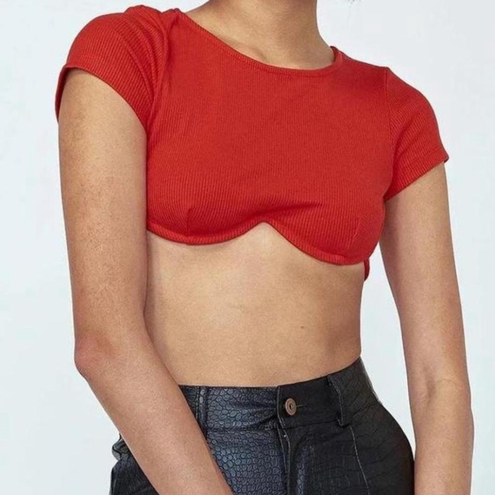 Princess Polly Vibrant Red Crop Top